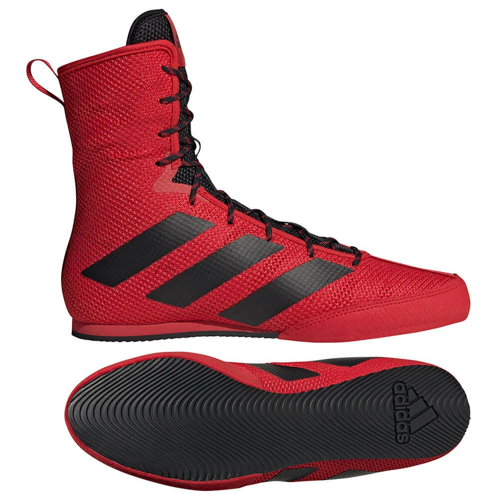 Best Pirce 👏 Adidas Box Hog 3 Boxing 🥾 Boots-RED 🎁 1 Adidas Box Hog 3 Boxing Boots-RED