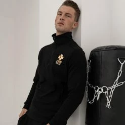 Promo 🔥 Di Nardo-Men’s Black Quarter Zip Sweatshirt ⭐ 5 Di Nardo-Men’s Black Quarter Zip Sweatshirt