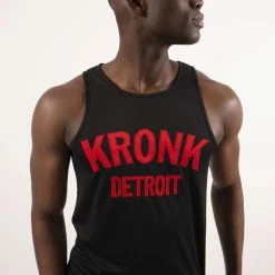 Champs Bxing Ltd CLOTHING KRONK Detroit Applique Training Gym Vest Black