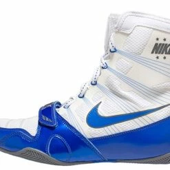 NIKE-JUNIOR Hyper KO White/Blue BOXING BOOTS