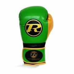 Champs Bxing RINGSIDE - Pro Fitness GREEN/GOLD Gloves Synthetic Leather