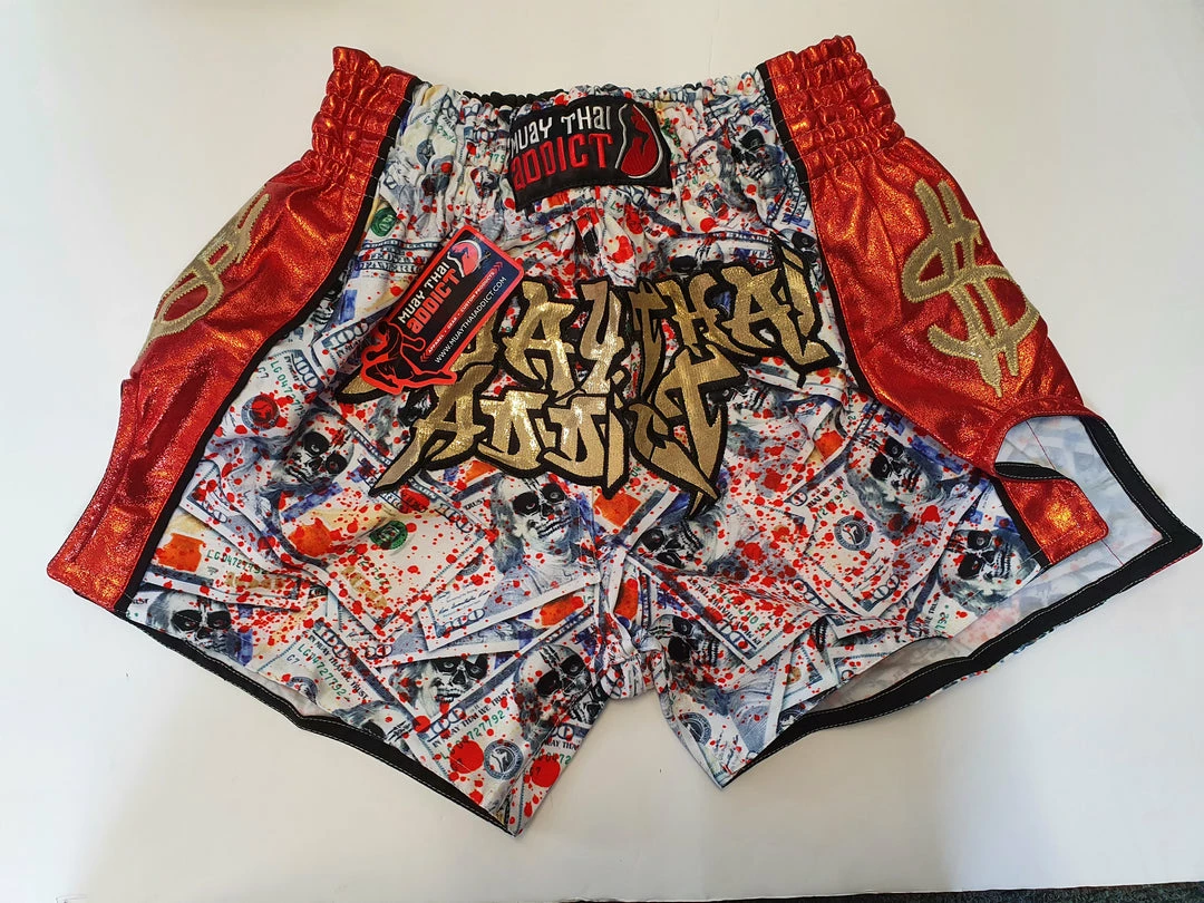 Promo ⭐ Muay Thai Addict-Blood Money Muay Thai Shorts 🔔 1 Muay Thai Addict-Blood Money Muay Thai Shorts
