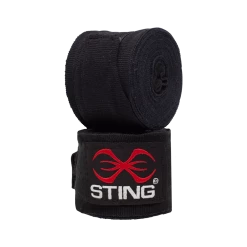 STING-BLACK ELASTICISED HAND WRAP WRAPS & GEL PADS