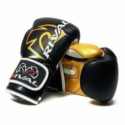 SENIOR GLOVES RIVAL- RB7 BLACK/GOLD FITNESS PLUS BAG GLOVES