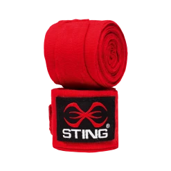STING-RED ELASTICISED HAND WRAPS WRAPS & GEL PADS
