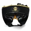 Champs Bxing Ltd HEAD & GROIN GUARDS RINGSIDE -Pro Fitness Black/Gold Head Guard Synthetic Leather