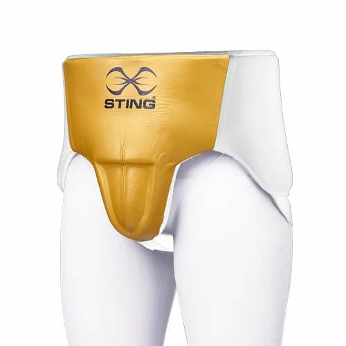 Buy 😍 Champs Bxing STING-PRO LEATHER WHITE/GOLD ABDOMINAL GUARD HEAD & GROIN GUARDS ⭐ 1 Champs Bxing STING-PRO LEATHER WHITE/GOLD ABDOMINAL GUARD HEAD & GROIN GUARDS