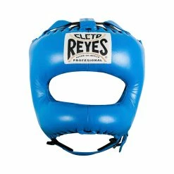 Champs Bxing HEAD & GROIN GUARDS CLETO REYES-BLUE Headguard With Nylon Pointed Face Bar