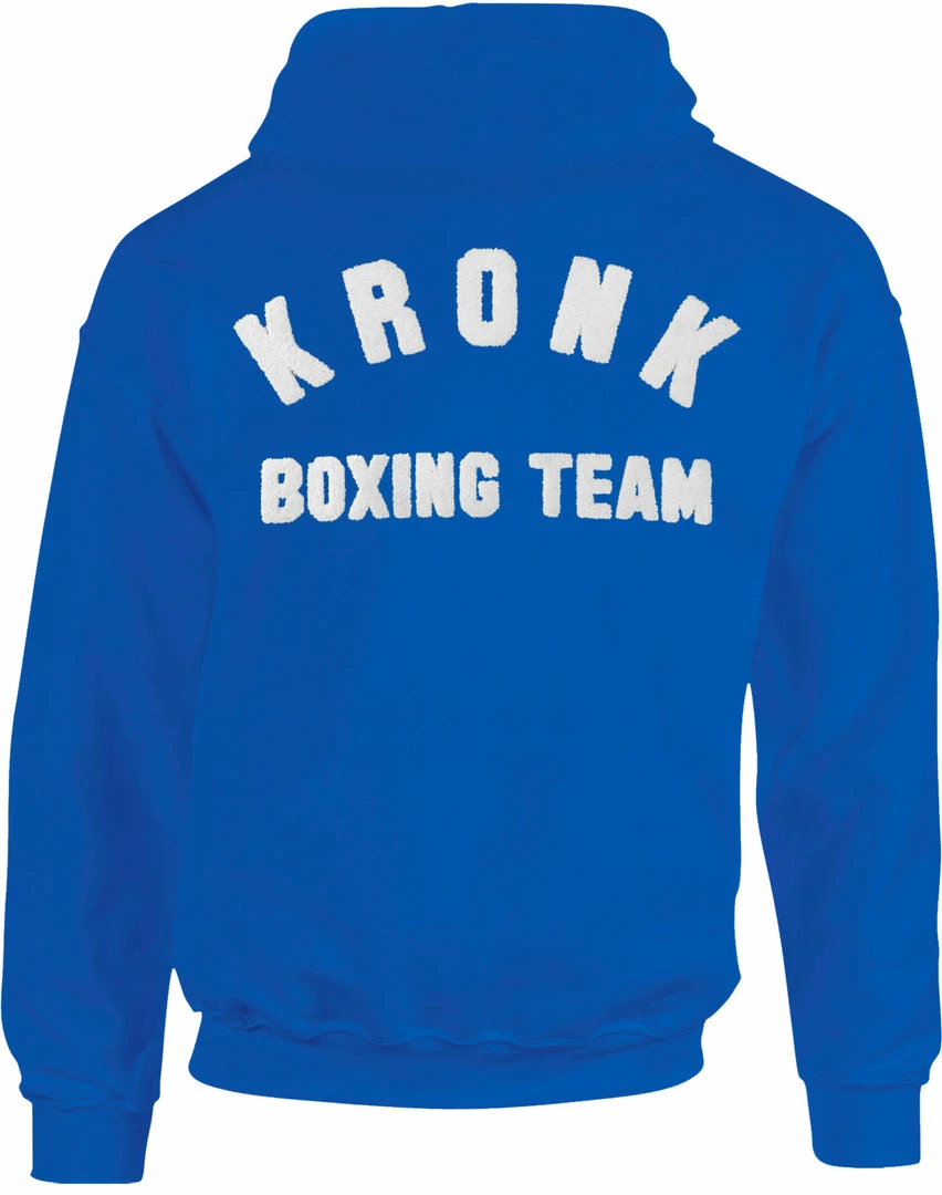 Budget 👍 KRONK Boxing Team Towelling Applique Hoodie Regular Fit Royal Blue CLOTHING 🛒 3 KRONK Boxing Team Towelling Applique Hoodie Regular Fit Royal Blue CLOTHING