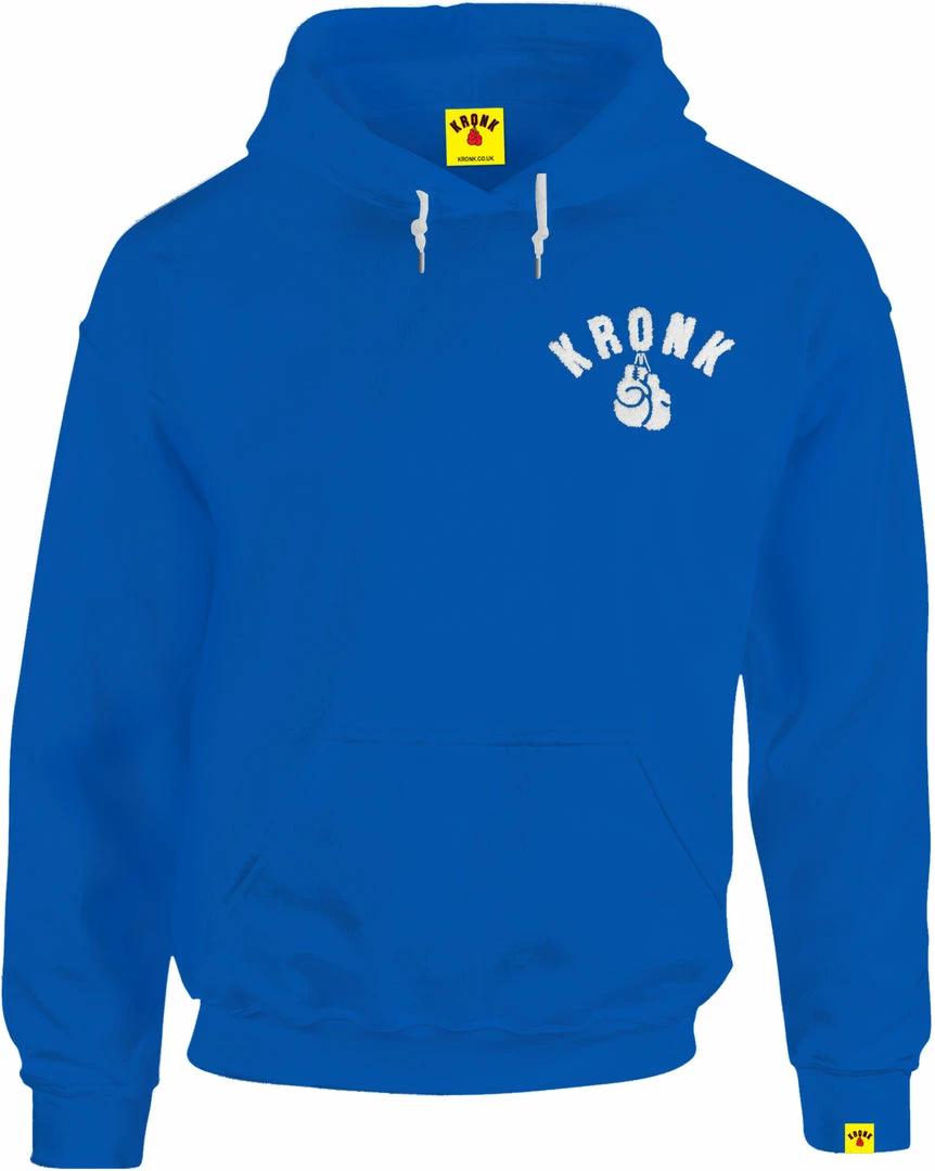 Budget 👍 KRONK Boxing Team Towelling Applique Hoodie Regular Fit Royal Blue CLOTHING 🛒 1 KRONK Boxing Team Towelling Applique Hoodie Regular Fit Royal Blue CLOTHING