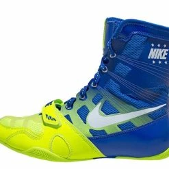 NIKE-HYPER KO Blue/Yellow BOXING BOOTS