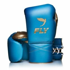 FLY-SUPERLACE AQUA/MATT GOLD TRAINING GLOVES SENIOR GLOVES