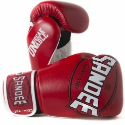 Champs Bxing Ltd SANDEE-JUNIOR Cool-Tec Velcro Red, White & Black Synthetic Leather Boxing Glove JUNIOR GLOVES 4oz-8oz