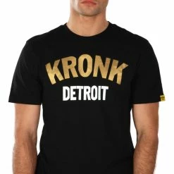 KRONK Detroit Gold Series Slimfit T Shirt Black CLOTHING