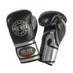 Champs Bxing Ltd PROBOX-JUNIOR CHAMP SPAR' BLACK/SILVER GLOVES