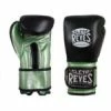 CLETO REYES SENIOR GLOVES Limited Edition Black And Metallic Green Sparring Gloves