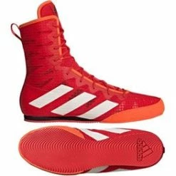 Adidas-Box Hog 4 Red White BOXING BOOTS