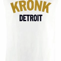 Champs Bxing Ltd KRONK-Two Colour Detroit Sleeveless T Shirt White
