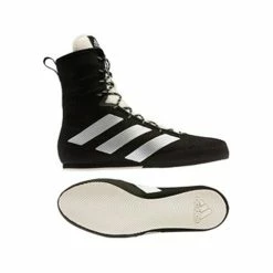 Adidas Box Hog 3 Boxing Boots – Black/Silver/White