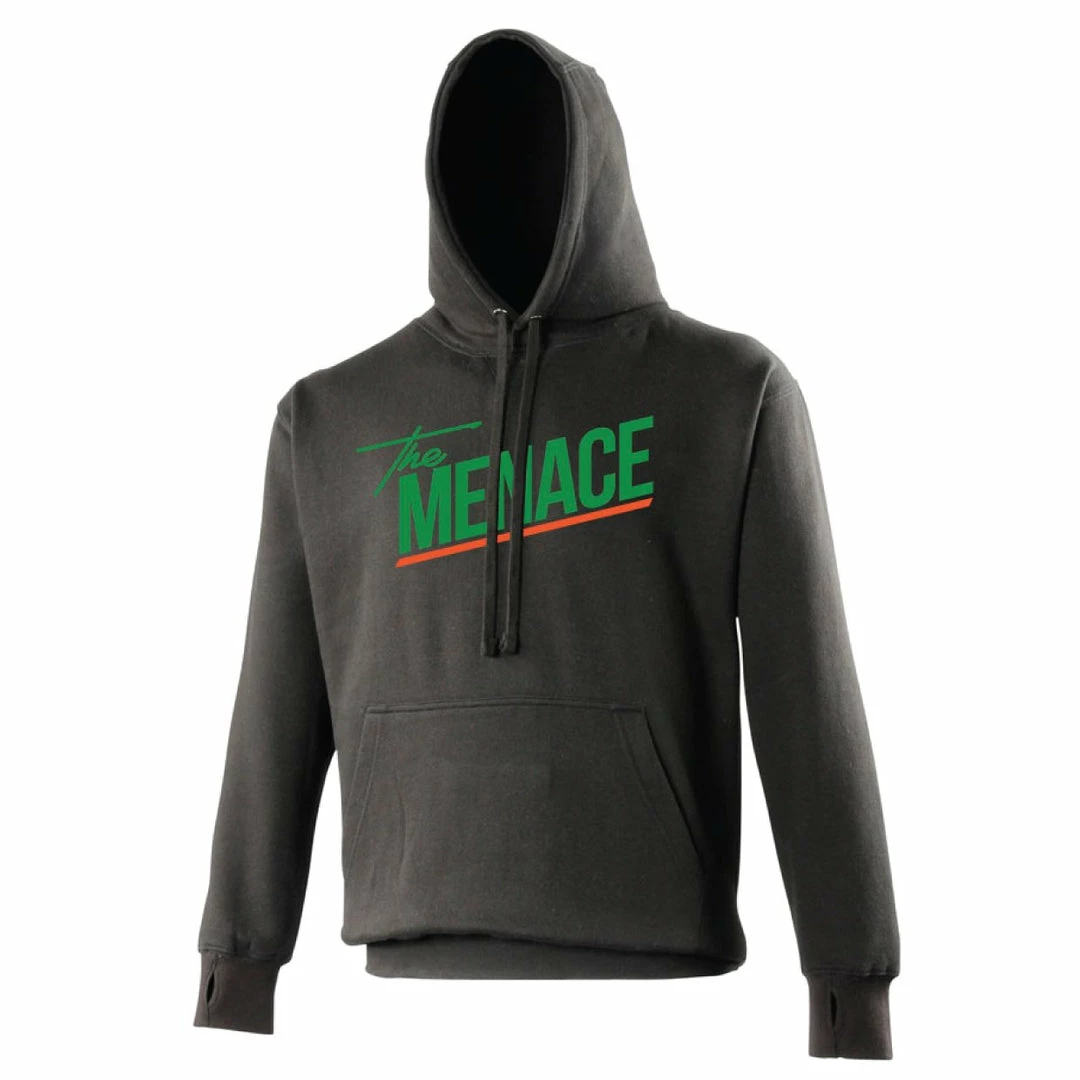 Budget π Dennis McCann CLOTHING Black 'MENACE' Hoodie β 1 Dennis McCann CLOTHING Black 'MENACE' Hoodie