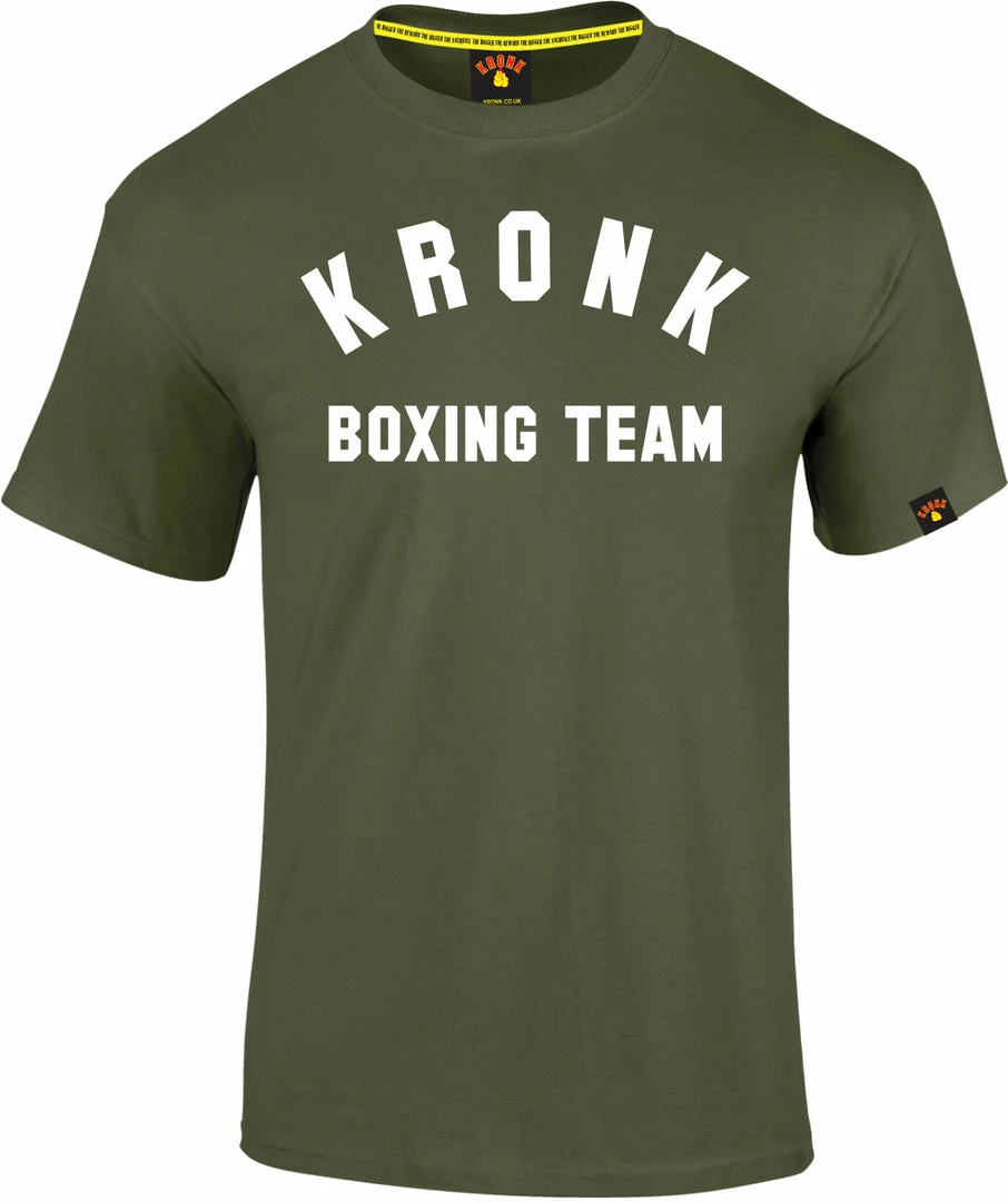 Buy 🌟 KRONK Boxing Team Regular Fit T 👕 Shirt Military Green 🥰 1 KRONK Boxing Team Regular Fit T Shirt Military Green