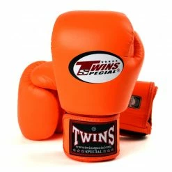 Twins Orange Velcro Boxing Gloves SENIOR GLOVES