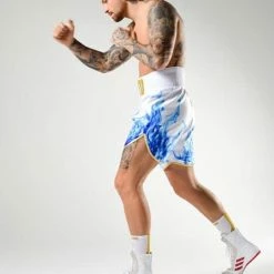 Best reviews of π₯° SUZI WONG-WHITE AND BLUE SMOKE BOXING SHORTS 𧨠7 SUZI WONG-WHITE AND BLUE SMOKE BOXING SHORTS