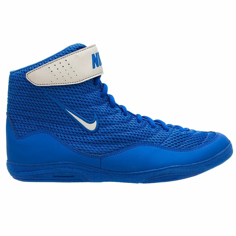 Outlet 🔥 BOXING 🥾 BOOTS Nike Inflict 3 Limited Edition Wrestling 👟 Shoes – Game Royal/Metallic Silver 😀 1 BOXING BOOTS Nike Inflict 3 Limited Edition Wrestling Shoes – Game Royal/Metallic Silver