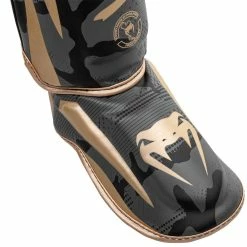 VENUM ELITE SHIN GUARDS - DARK CAMO/GOLD