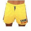 KRONK Iconic Detroit Applique Lined Shorts Yellow