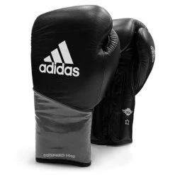 ADIADS Adidas AdiSpeed Lace Boxing Gloves Black
