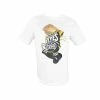 White Cotton T-shirt With Cleto Reyes Glove Logo