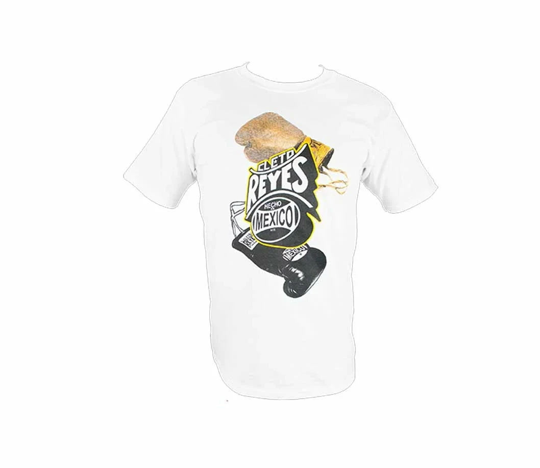 Deals π White Cotton T-shirt With Cleto Reyes Glove Logo β 1 White Cotton T-shirt With Cleto Reyes Glove Logo