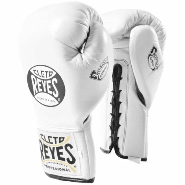 Budget 🥰 Champs Bxing Ltd SENIOR GLOVES CLETO REYES-WHITE 'Safetec' Pro Fight Boxing Gloves 🎉 1 Champs Bxing Ltd SENIOR GLOVES CLETO REYES-WHITE 'Safetec' Pro Fight Boxing Gloves