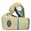 Boxia- GBS IV – Boxing Gloves – Cream, Turquoise And Silver SENIOR GLOVES