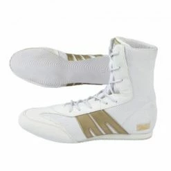 PROBOX BOXING BOOTS PRO-BOX BOOTS WHITE-GOLD.