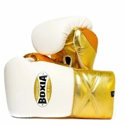 Boxia-GTX โ Sparring Gloves With Laces โ Copper And Gold