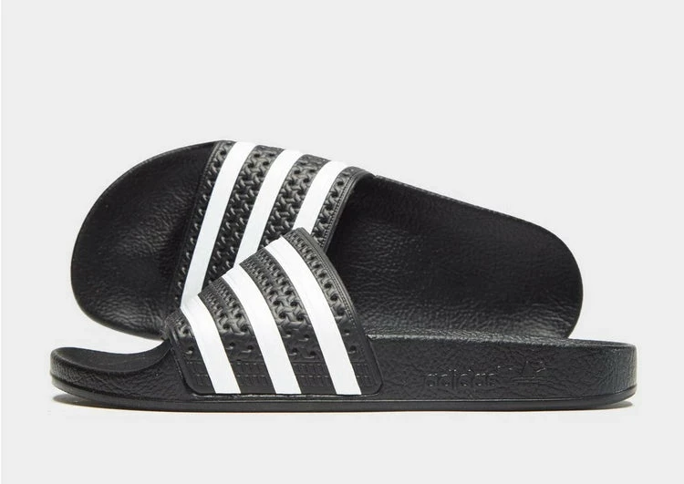 Outlet ⌛ Adidas Originals Adilette Sliders In Black And White BOXING 🥾 BOOTS ⌛ 1 Adidas Originals Adilette Sliders In Black And White BOXING BOOTS