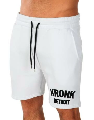 Top 10 ⭐ CLOTHING KRONK DETROIT APPLIQUE SHORTS WHITE ⌛ 1 CLOTHING KRONK DETROIT APPLIQUE SHORTS WHITE