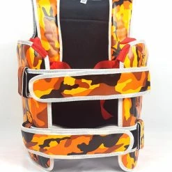 Sandee Camo Orange & White Synthetic Leather Authentic Body Shield