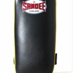 Champs Bxing Ltd Sandee Large Extra Thick Black & Yellow Flat Thai Kick Pads FOCUS MITTS & PADDLES
