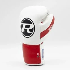 RINGSIDE SENIOR GLOVES RS2 Pro Contest Boxing Gloves WHITE/RED