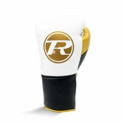 RINGSIDE PRO CONTEST GLOVE RS2 WHITE/GOLD SENIOR GLOVES