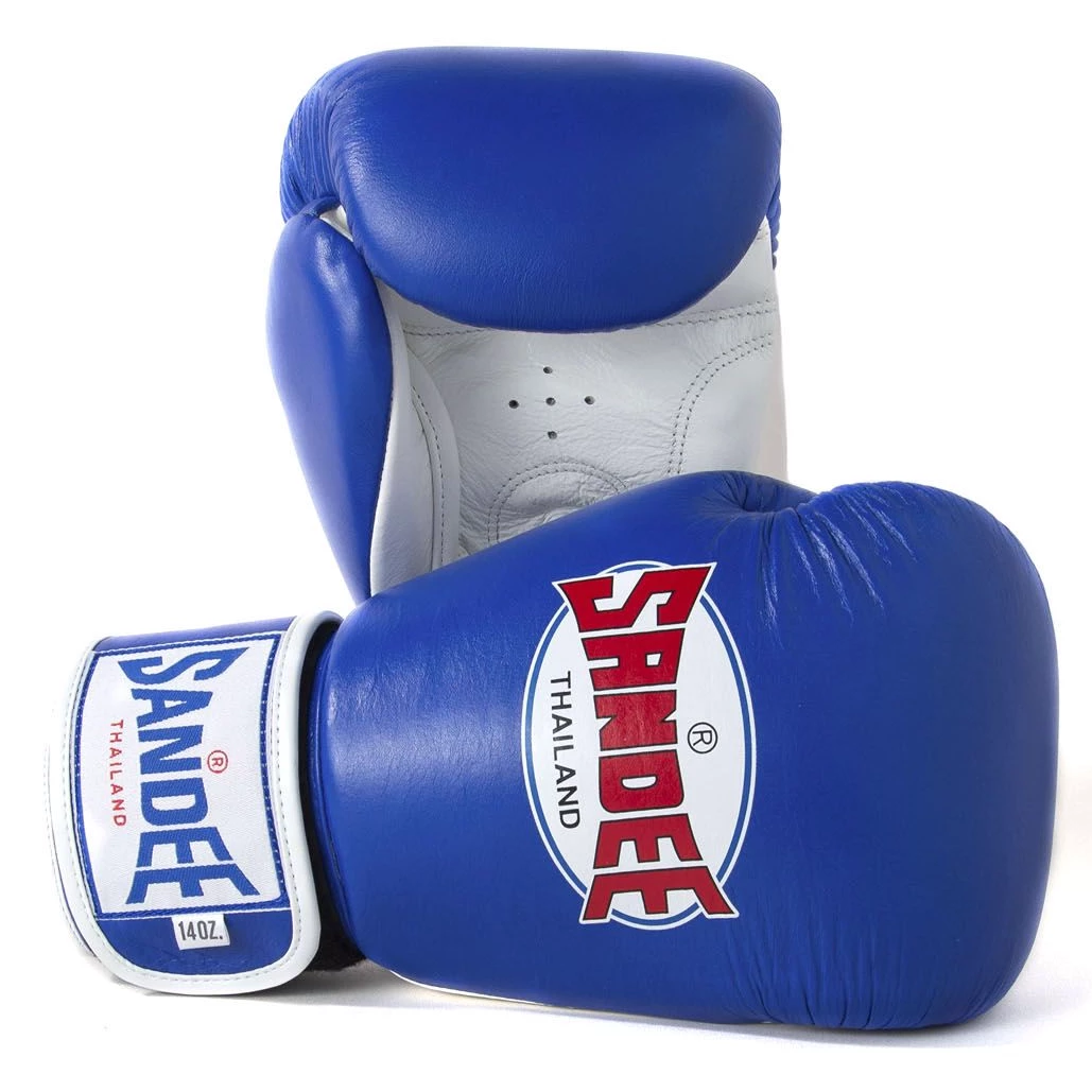 Deals 🤩 Champs Bxing Ltd SANDEE-Authentic Velcro Blue & White Leather Boxing Glove SENIOR GLOVES ⌛ 1 Champs Bxing Ltd SANDEE-Authentic Velcro Blue & White Leather Boxing Glove SENIOR GLOVES