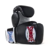 SENIOR GLOVES SANDEE-Authentic Velcro Black & White Leather Boxing Glove