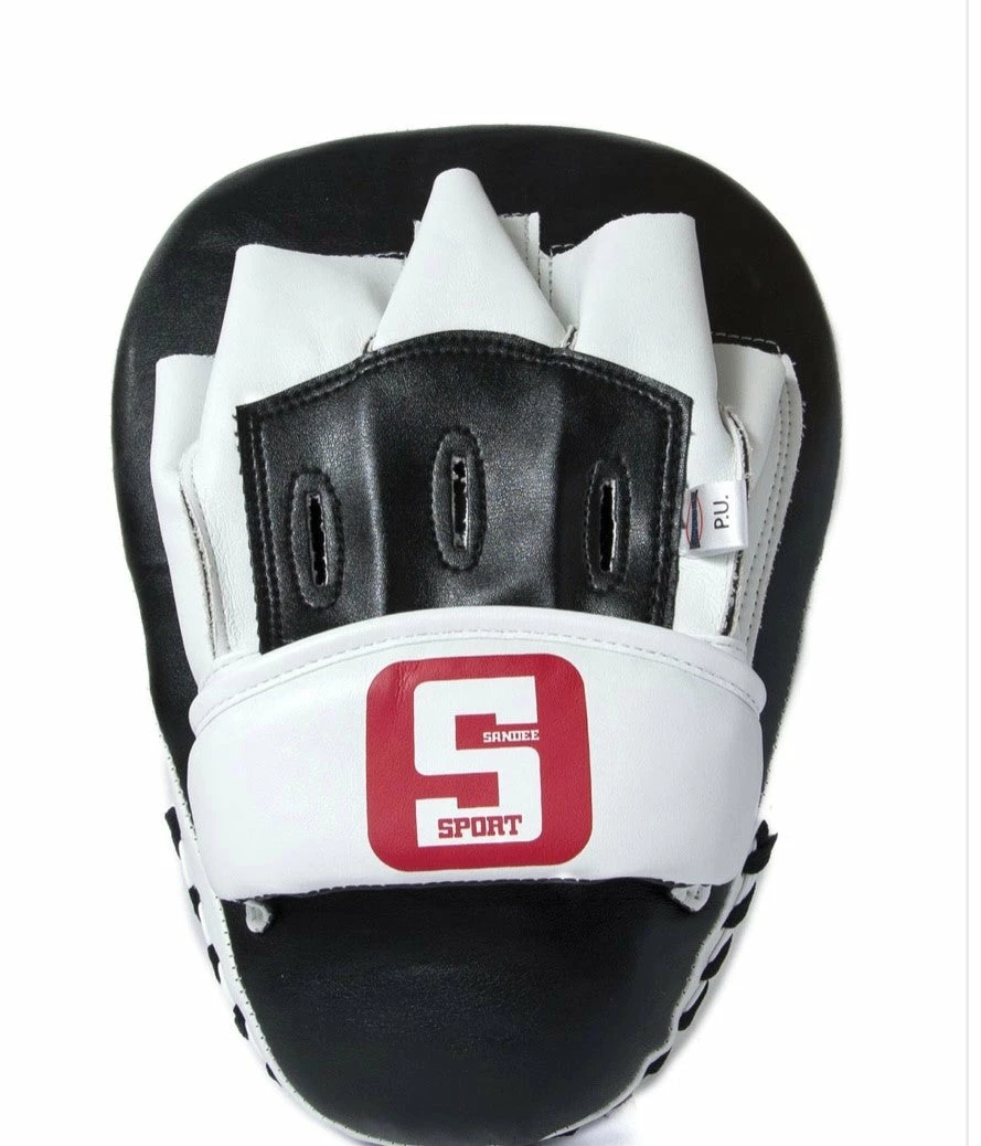Budget ๐ Sandee Sport Synthetic Leather Black & White Curved Focus Mitt ๐งจ 2 Sandee Sport Synthetic Leather Black & White Curved Focus Mitt