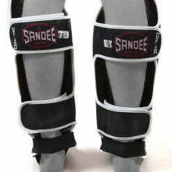 New ๐ MUAY THAI Sandee KIDS Cool-Tec Black, White & Red Synthetic Leather Boot Shinguard ๐คฉ 9 MUAY THAI Sandee KIDS Cool-Tec Black, White & Red Synthetic Leather Boot Shinguard